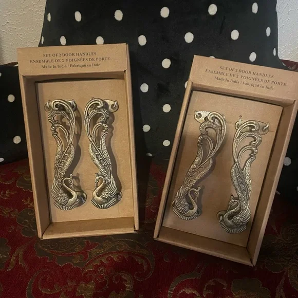 Bronze Decorative Door Handles Set - Picture 1 of 4